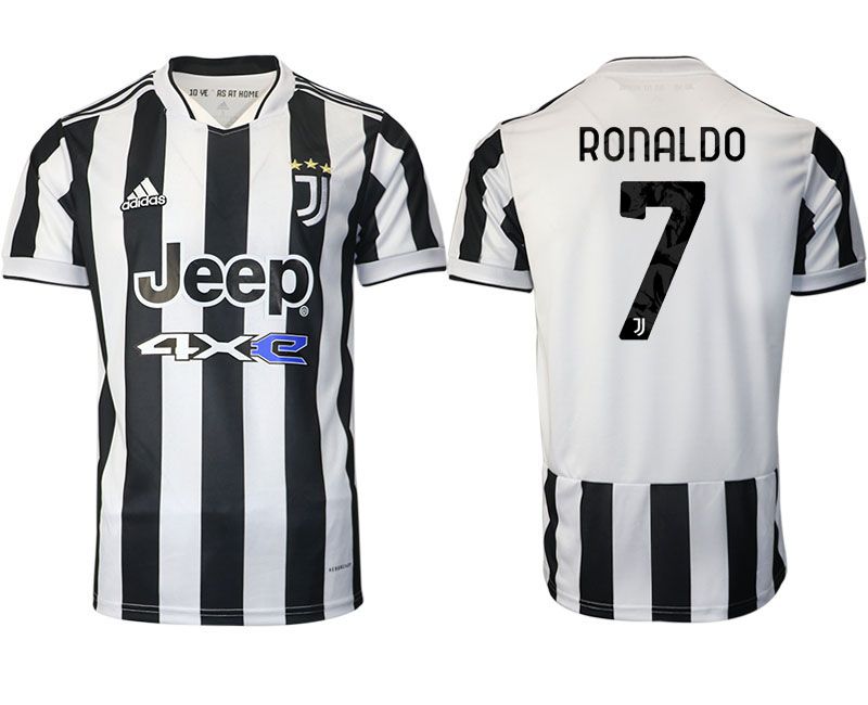 Men 2021-2022 Club Juventus home aaa version white #7 Adidas Soccer Jersey->juventus jersey->Soccer Club Jersey